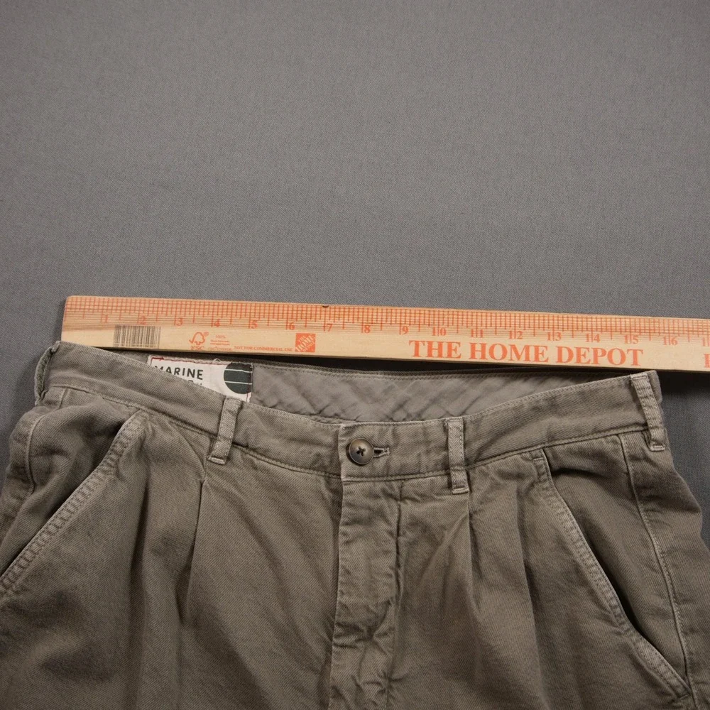 Marine Layer Relaxed Fit Pleated Front Men Chino Trousers Fits 31x28 Coastal